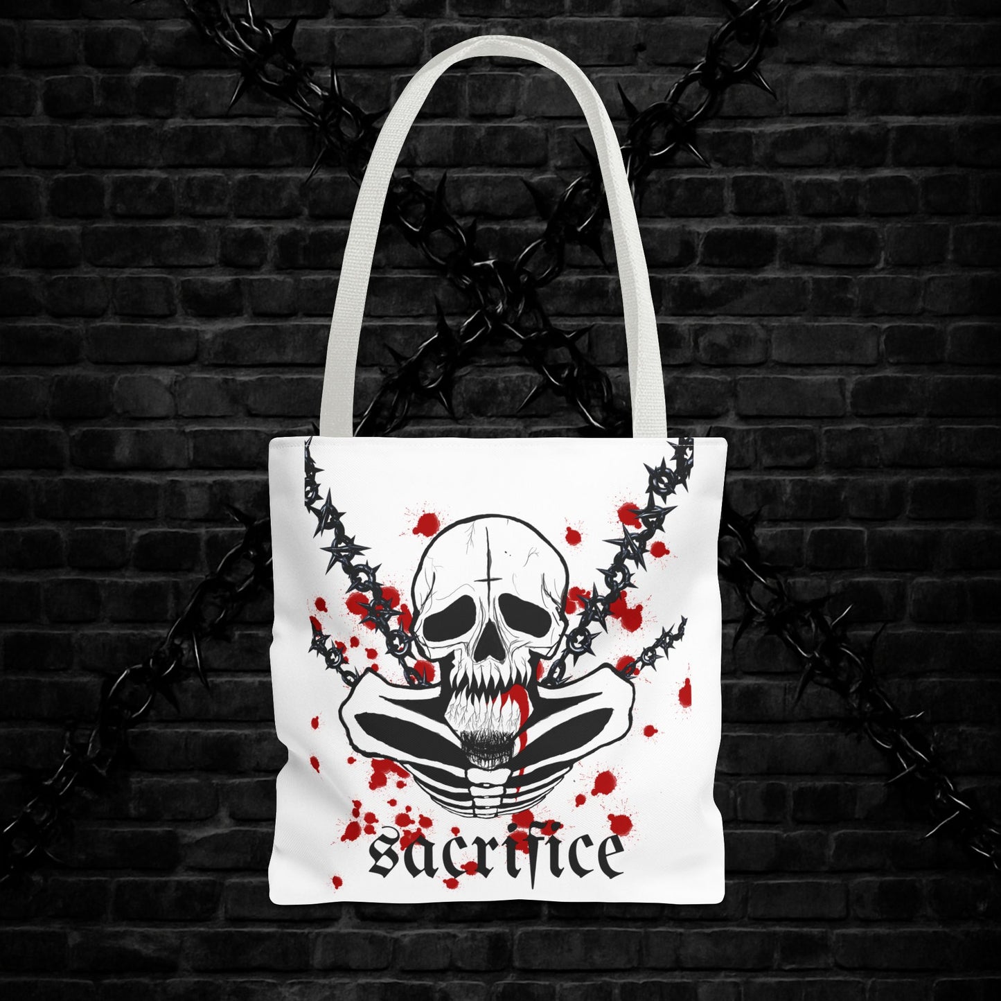 Skull Tote Bag - Gothic, Alternative, Halloween, Emo Design