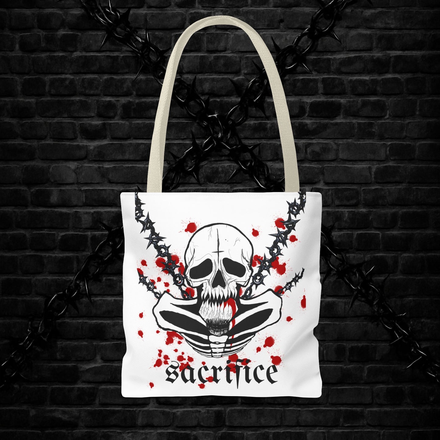Skull Tote Bag - Gothic, Alternative, Halloween, Emo Design