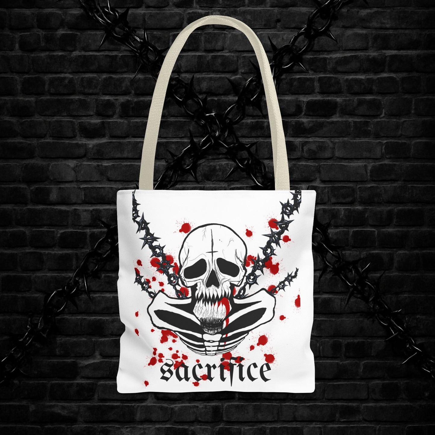 Skull Tote Bag - Gothic, Alternative, Halloween, Emo Design