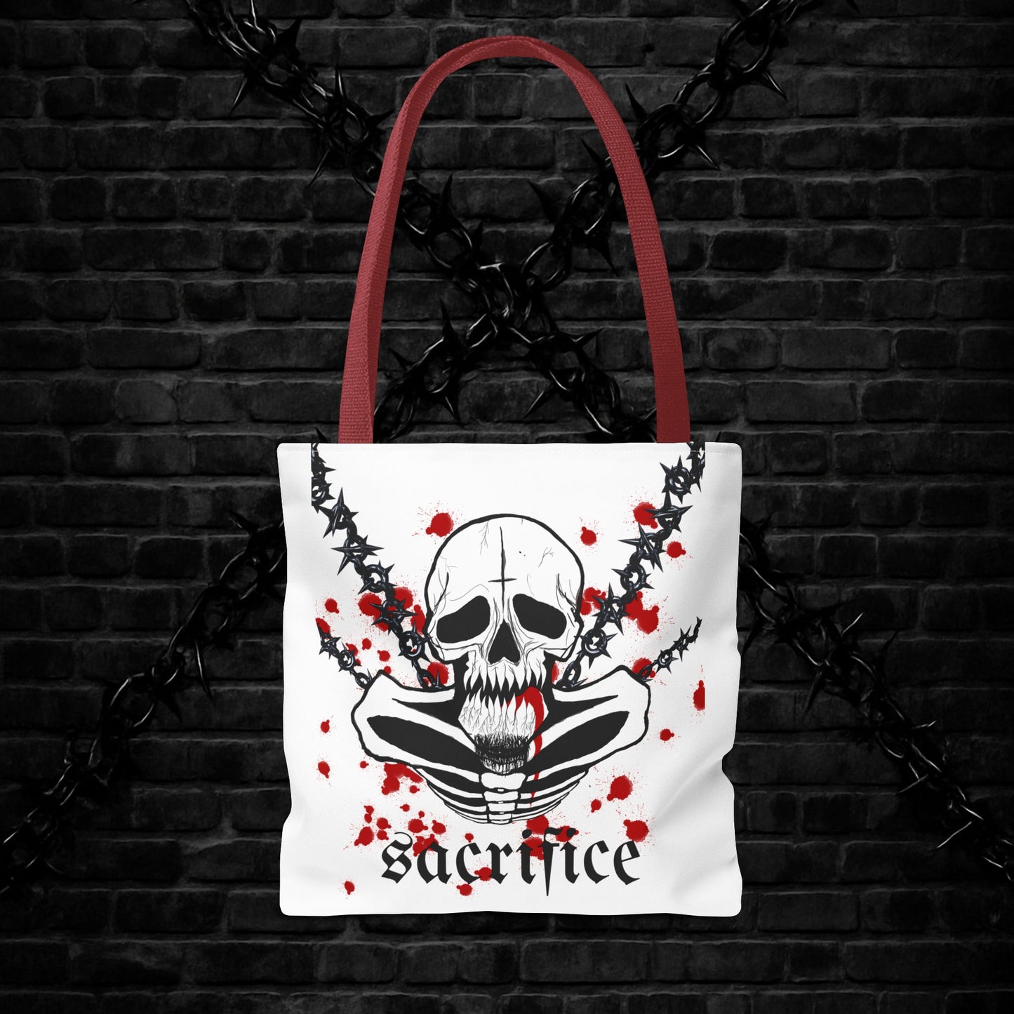 Skull Tote Bag - Gothic, Alternative, Halloween, Emo Design