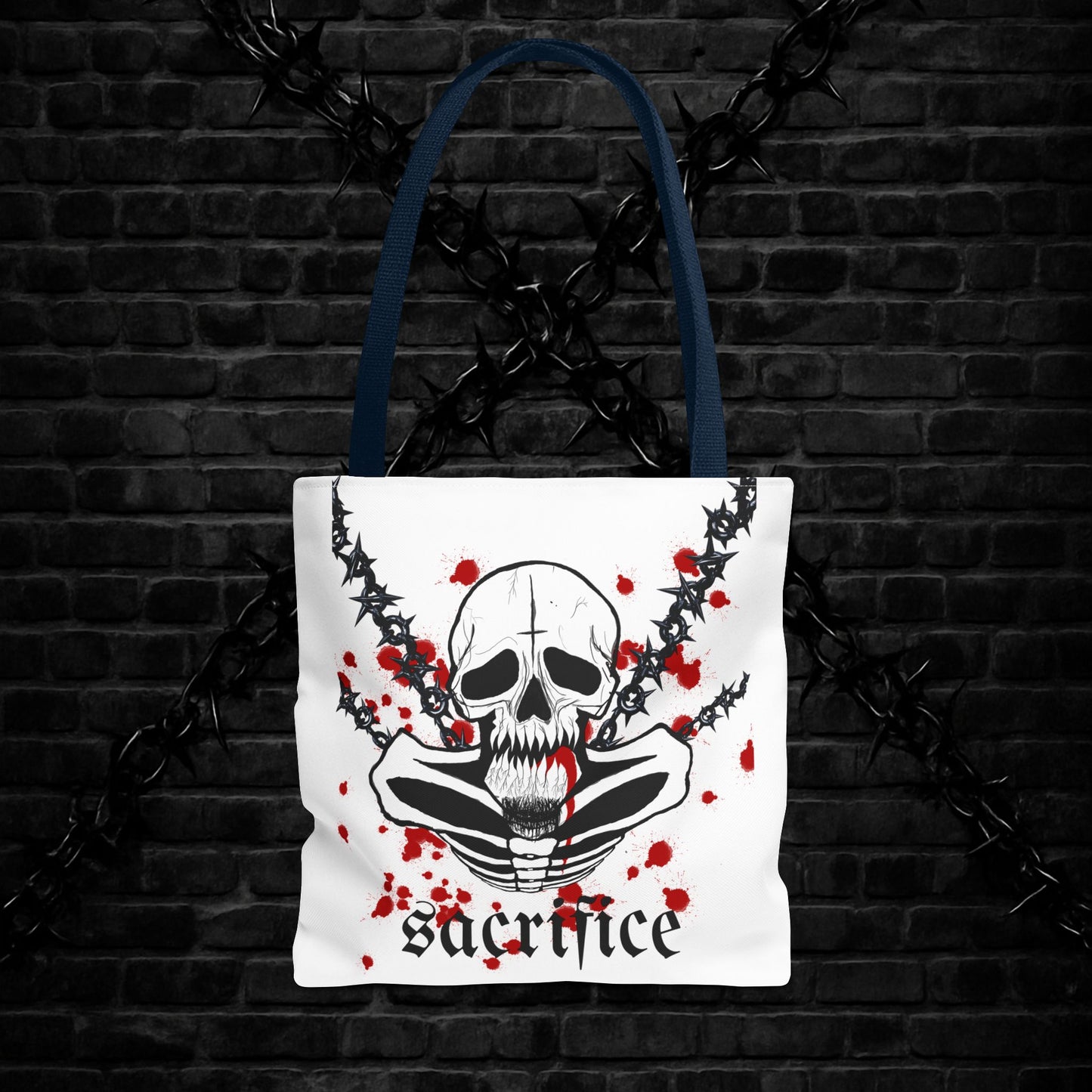 Skull Tote Bag - Gothic, Alternative, Halloween, Emo Design