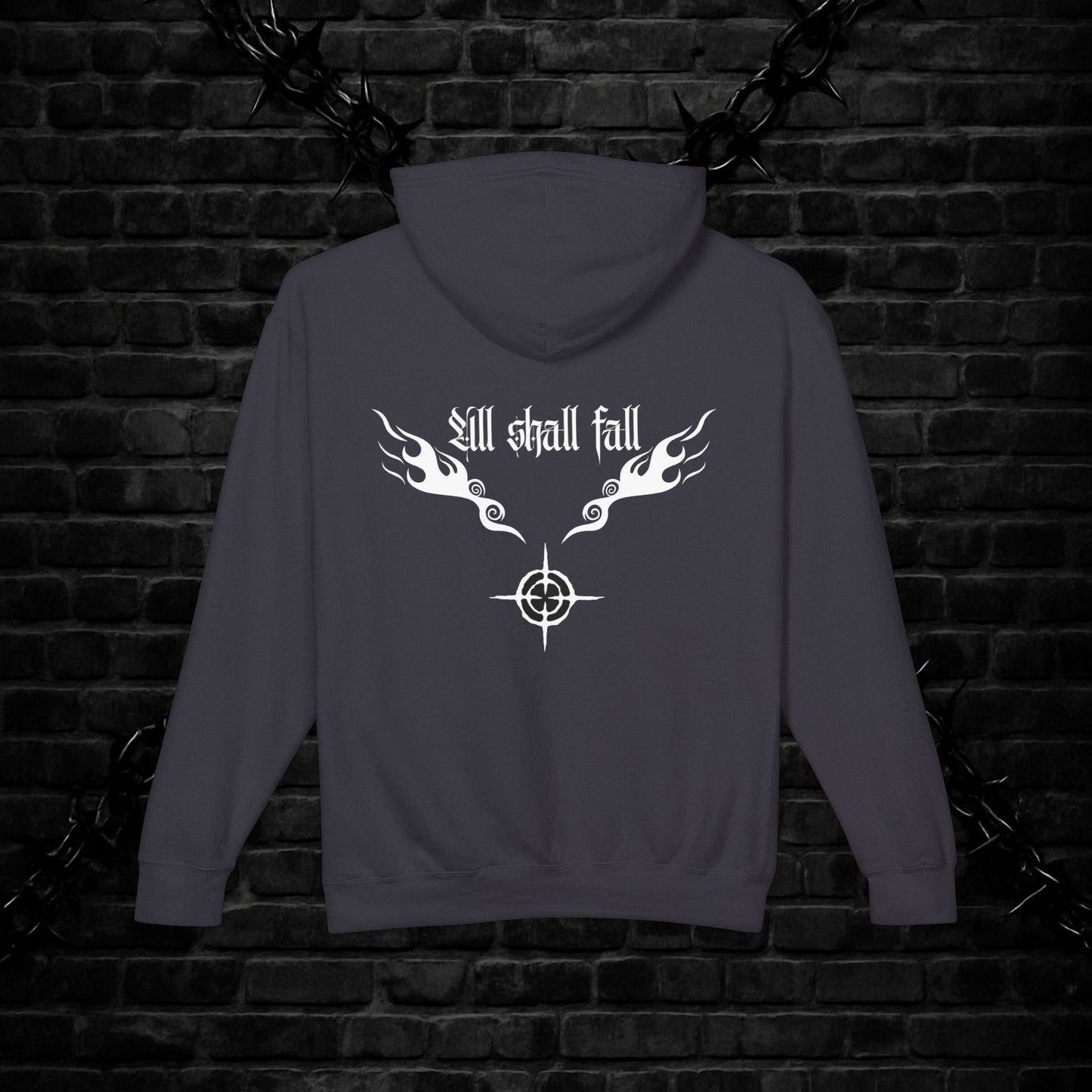 Gothic Cat Lightweight Hoodie Sweatshirt - Unique Edgy Alt Style