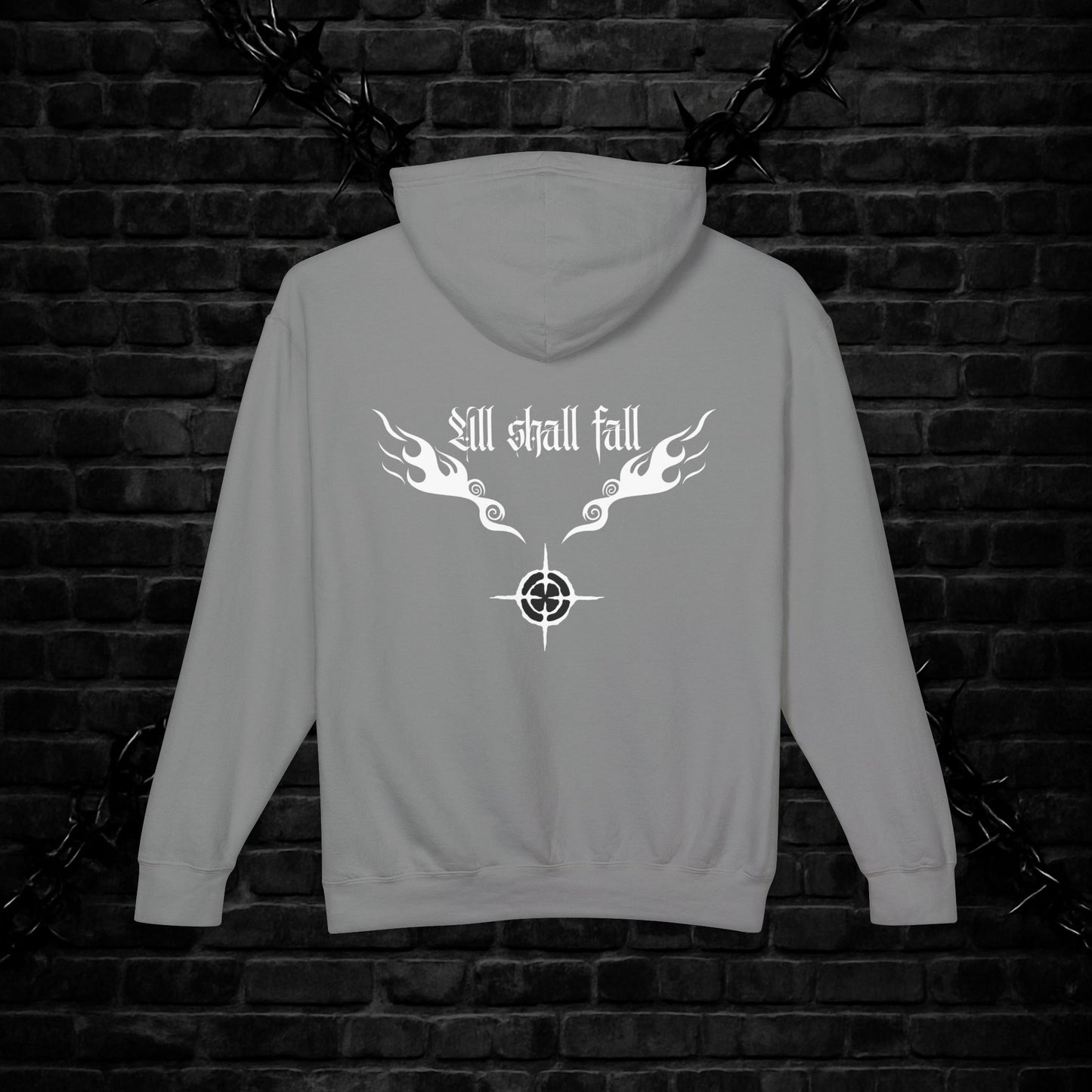 Gothic Cat Lightweight Hoodie Sweatshirt - Unique Edgy Alt Style