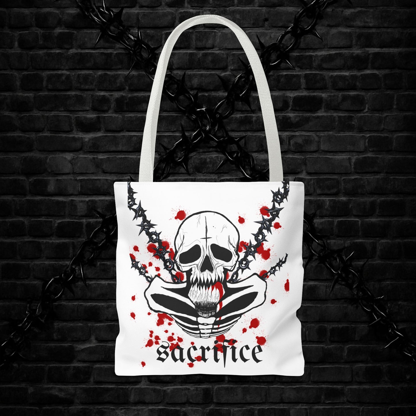 Skull Tote Bag - Gothic, Alternative, Halloween, Emo Design