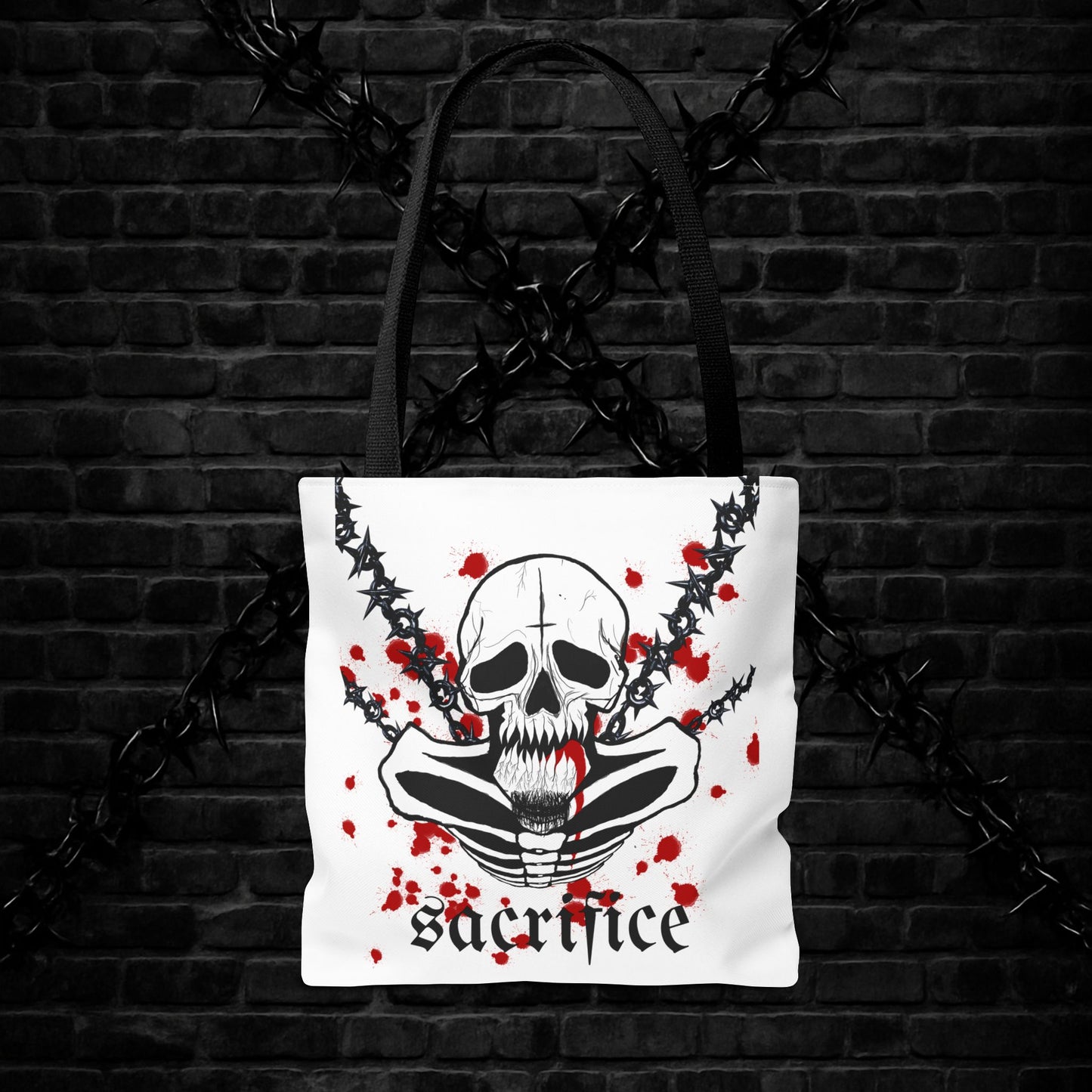 Skull Tote Bag - Gothic, Alternative, Halloween, Emo Design