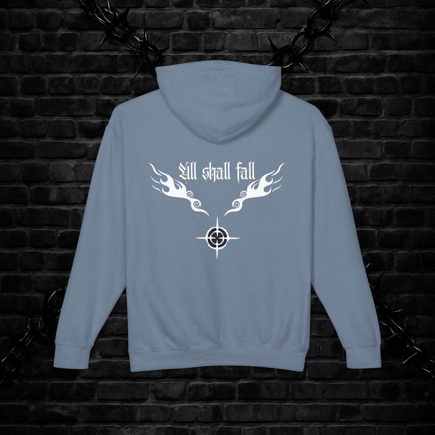 Gothic Cat Lightweight Hoodie Sweatshirt - Unique Edgy Alt Style