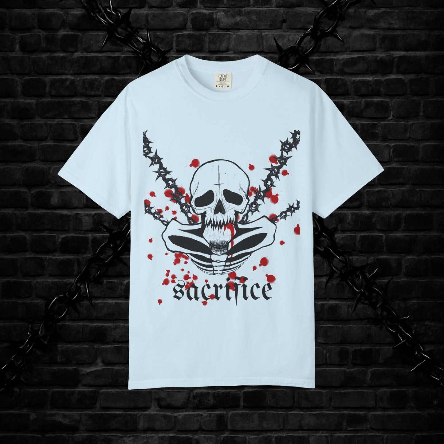 Goth Skull Unisex T-shirt - Halloween Scary Rock Tee