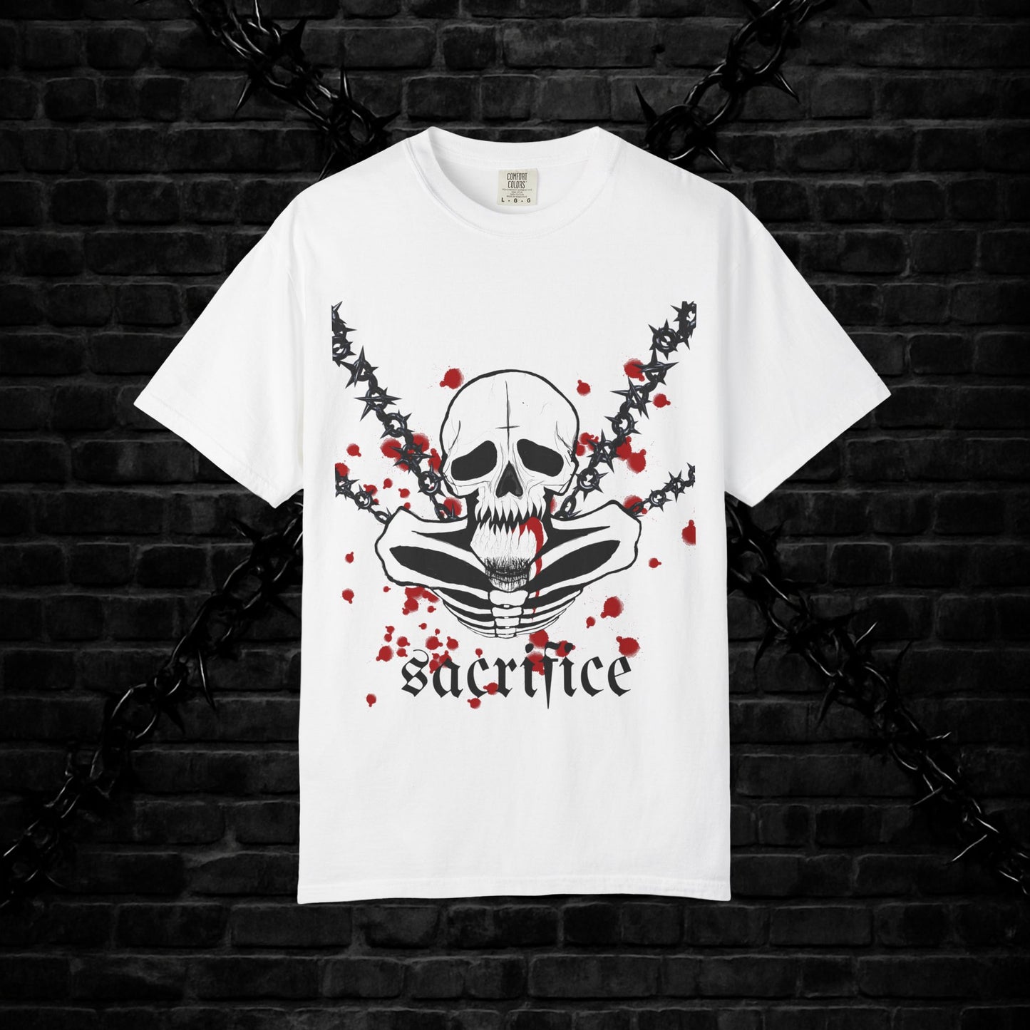Goth Skull Unisex T-shirt - Halloween Scary Rock Tee