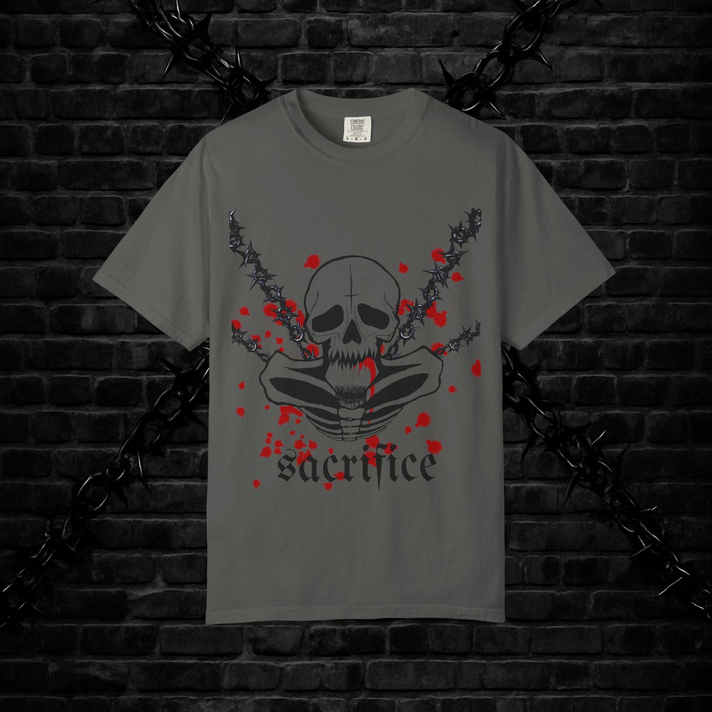Goth Skull Unisex T-shirt - Halloween Scary Rock Tee