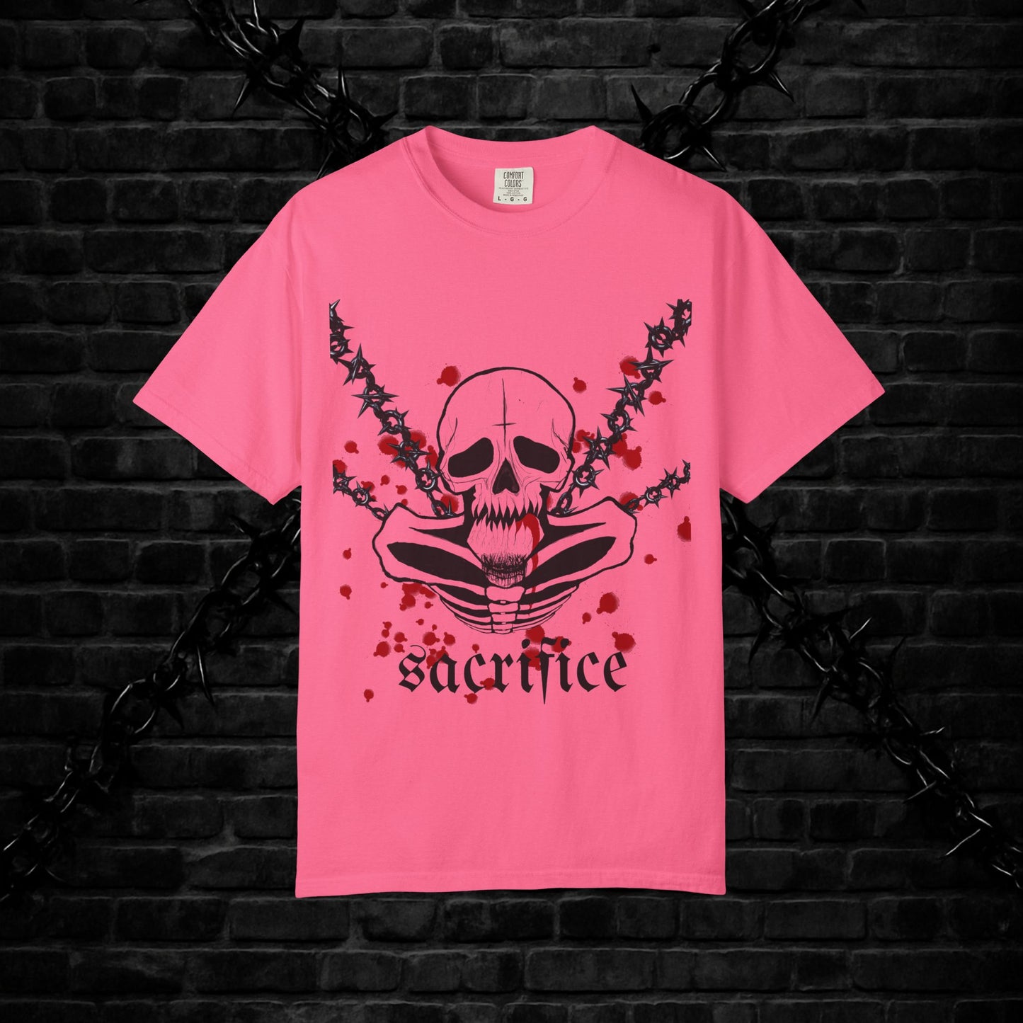 Goth Skull Unisex T-shirt - Halloween Scary Rock Tee