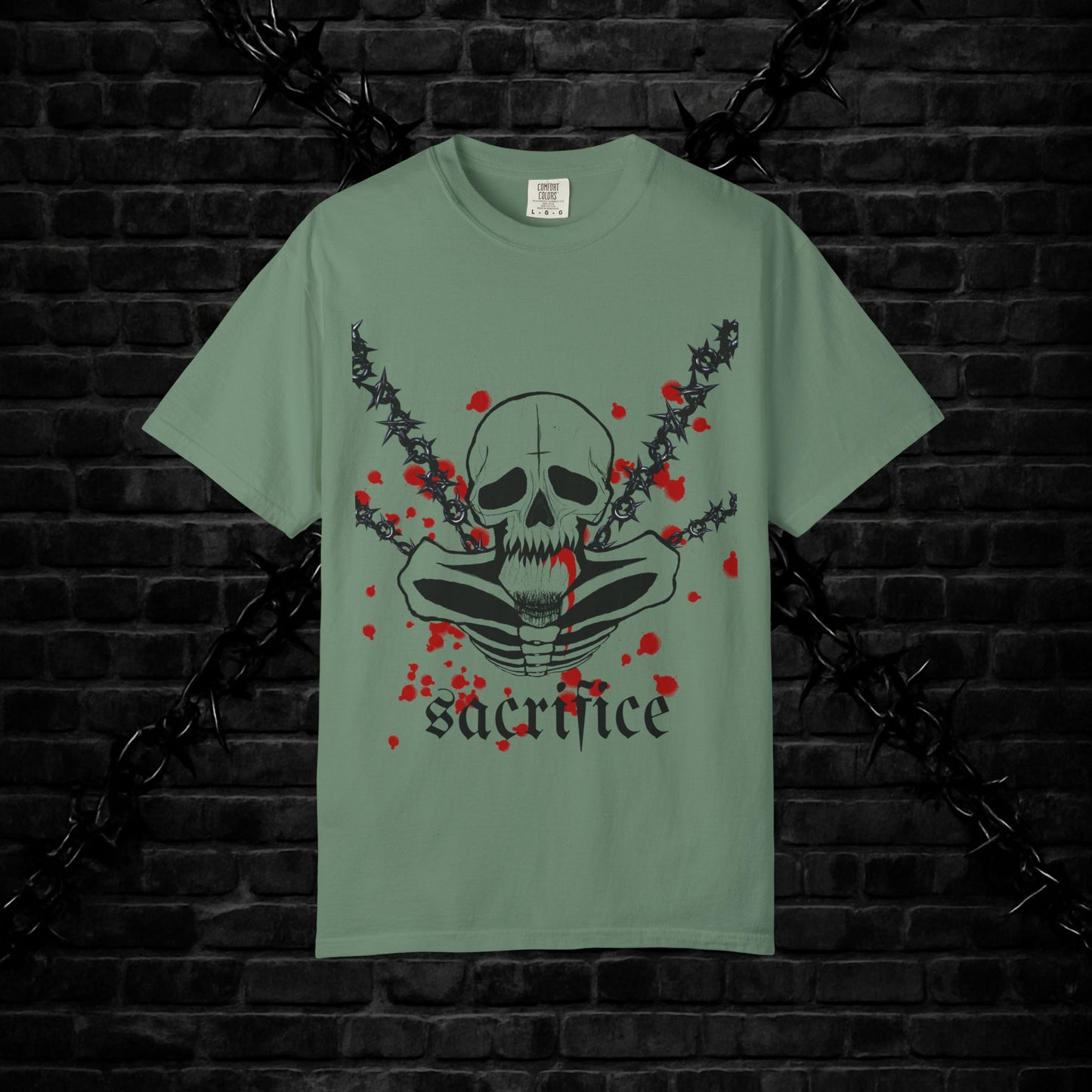 Goth Skull Unisex T-shirt - Halloween Scary Rock Tee