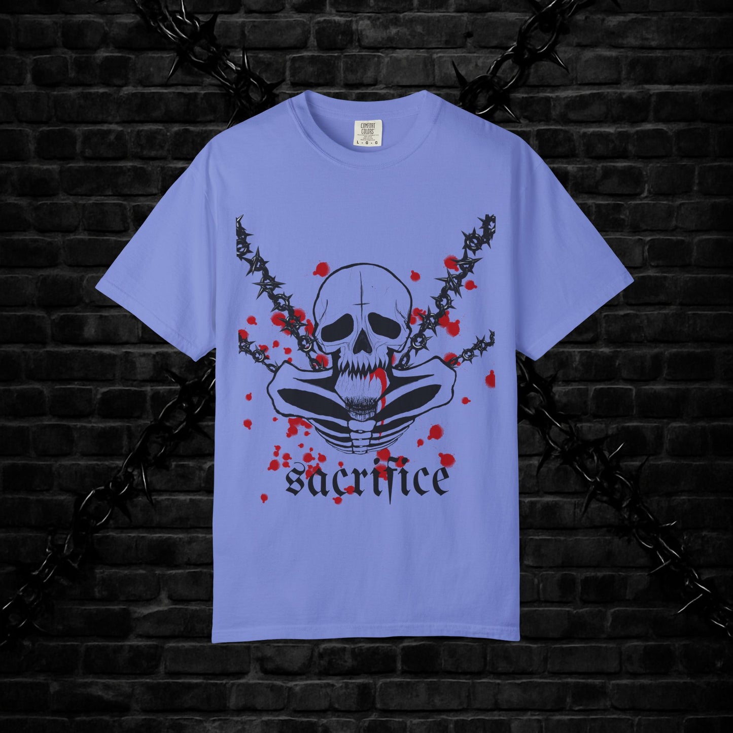 Goth Skull Unisex T-shirt - Halloween Scary Rock Tee