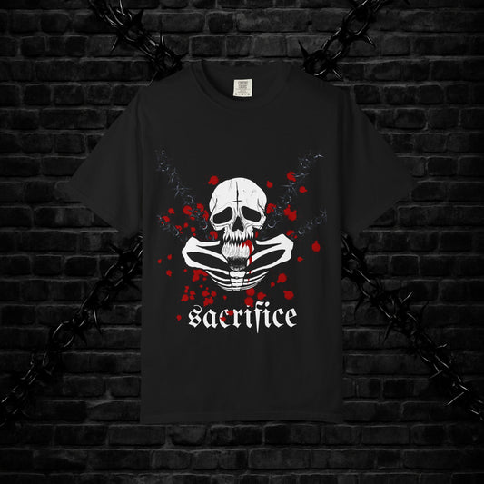 Goth Skull Unisex T-shirt - Halloween Scary Rock Tee