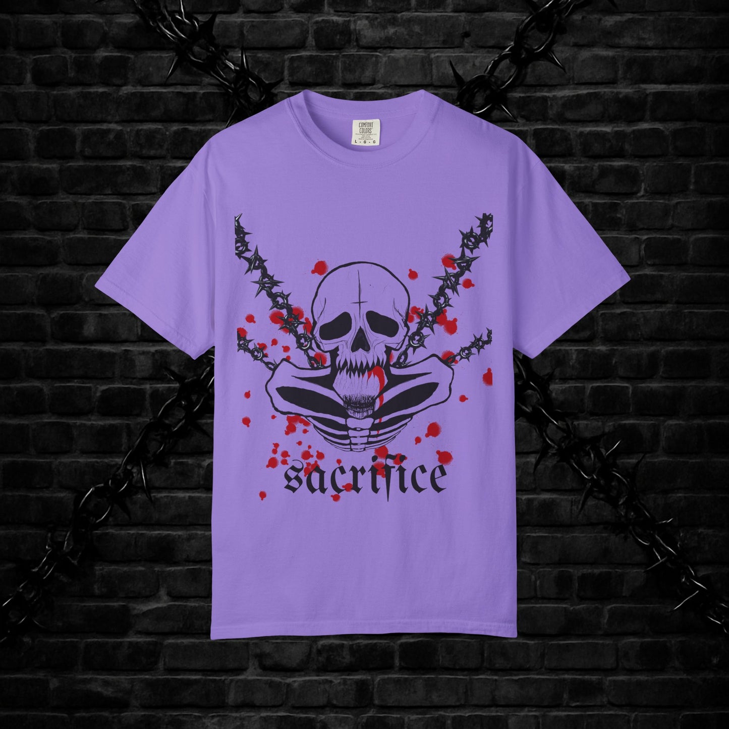 Goth Skull Unisex T-shirt - Halloween Scary Rock Tee