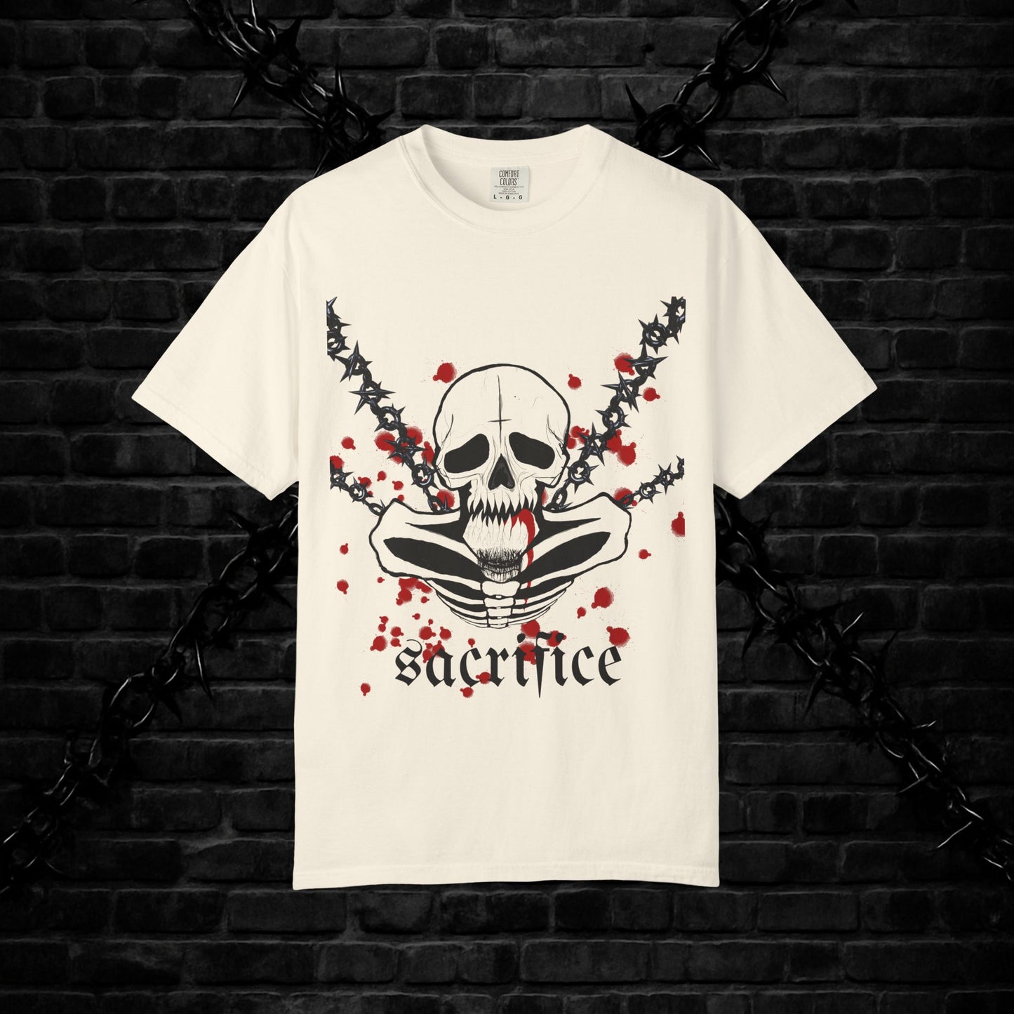 Goth Skull Unisex T-shirt - Halloween Scary Rock Tee