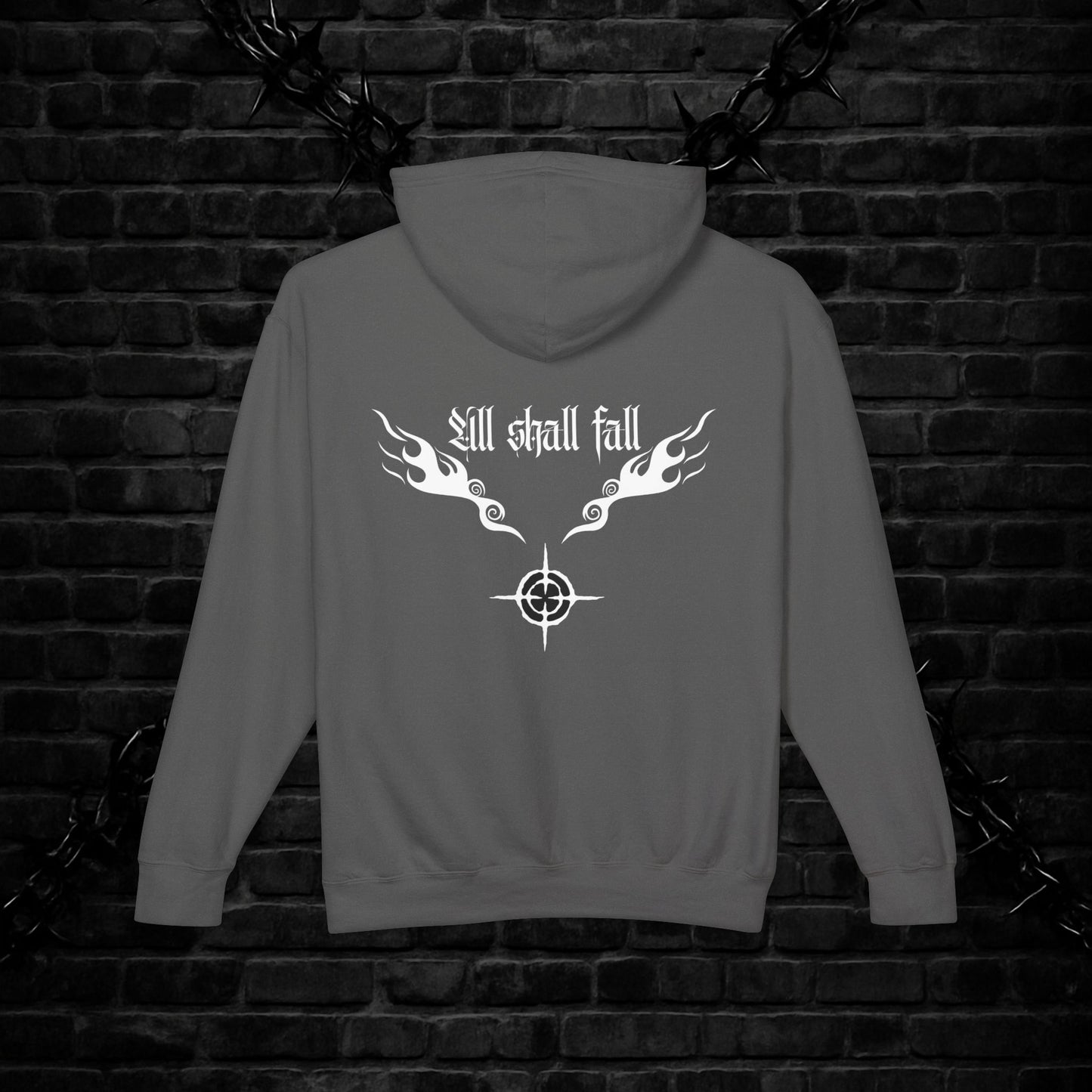 Gothic Cat Lightweight Hoodie Sweatshirt - Unique Edgy Alt Style