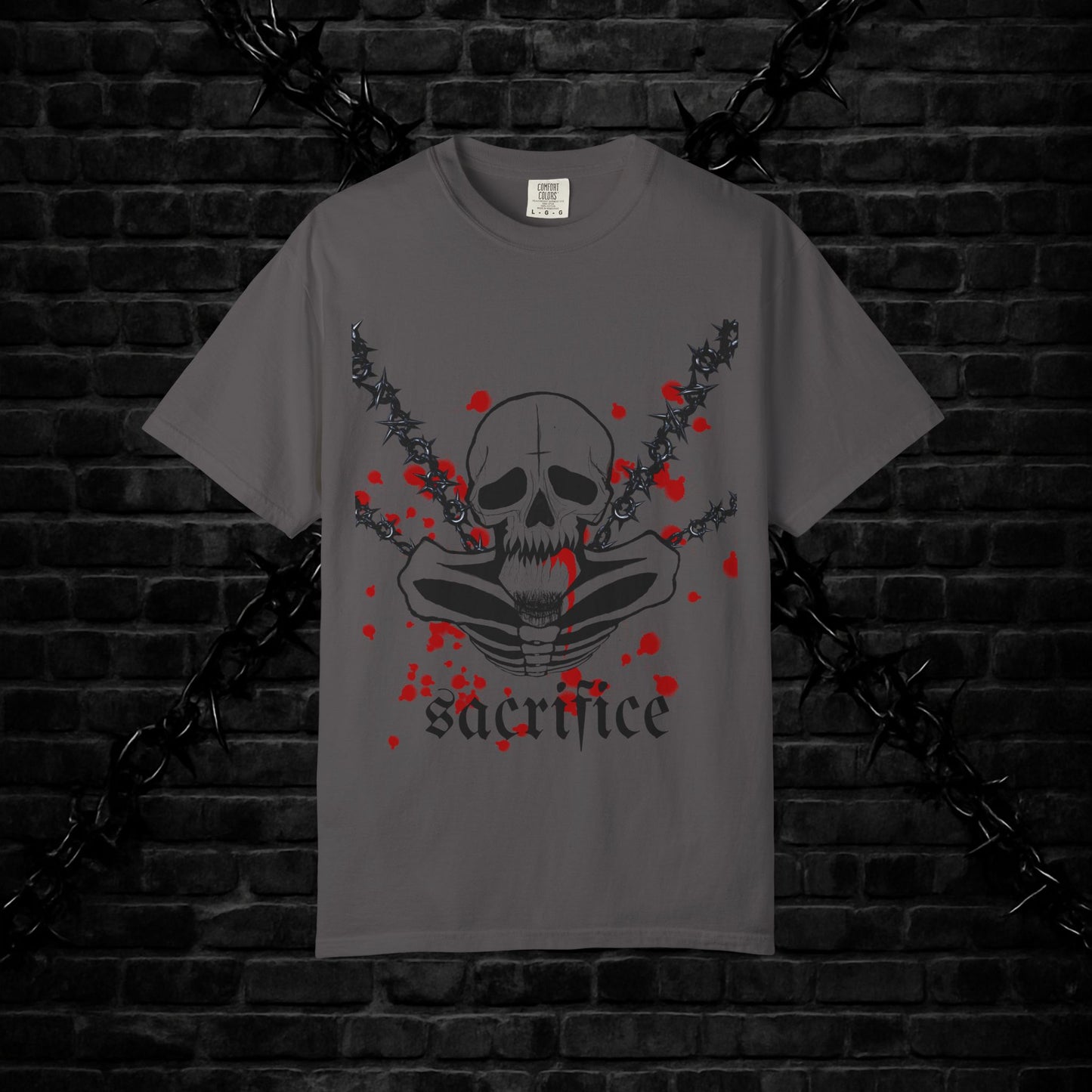 Goth Skull Unisex T-shirt - Halloween Scary Rock Tee