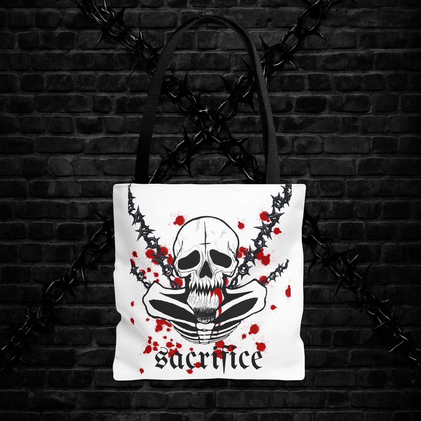Skull Tote Bag - Gothic, Alternative, Halloween, Emo Design