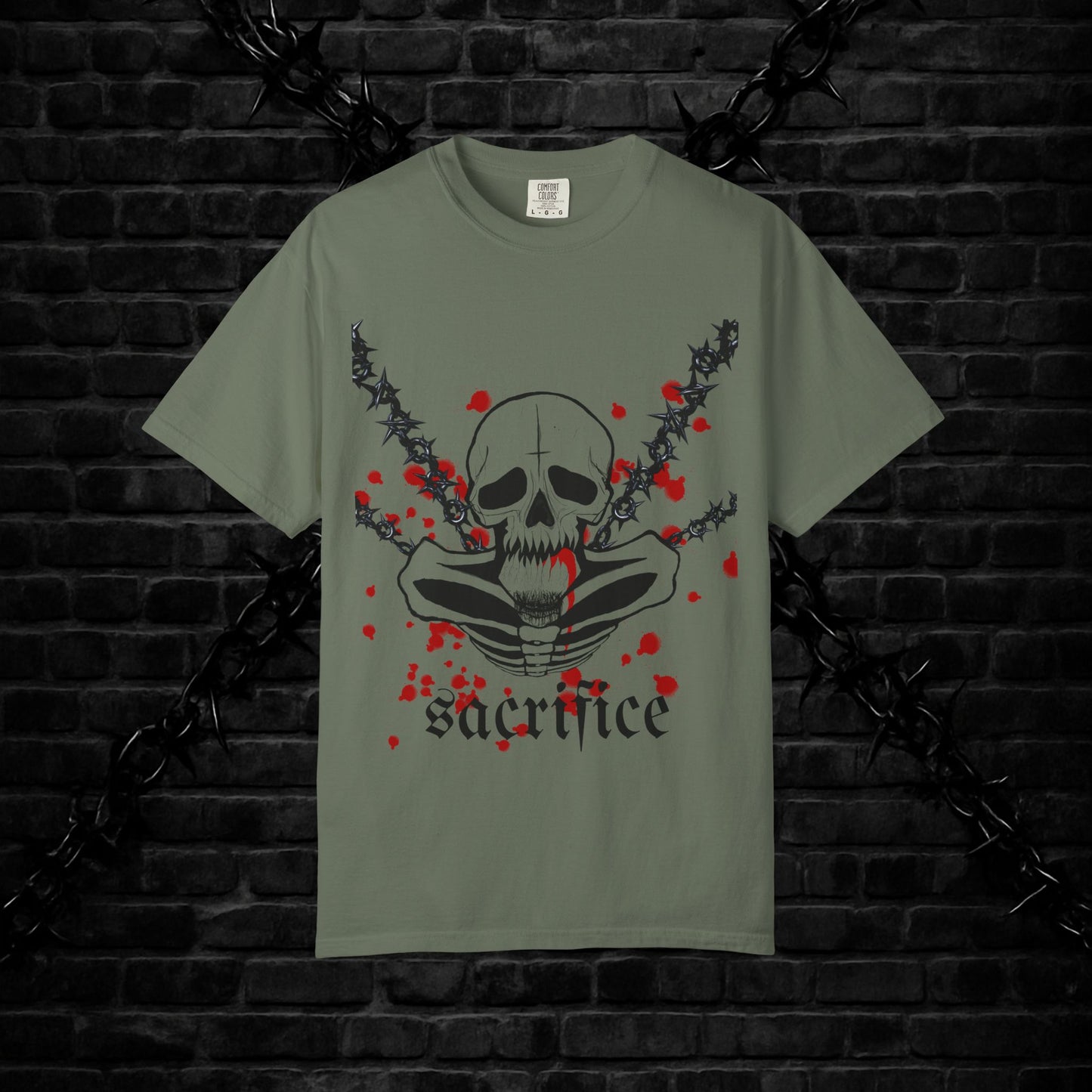 Goth Skull Unisex T-shirt - Halloween Scary Rock Tee