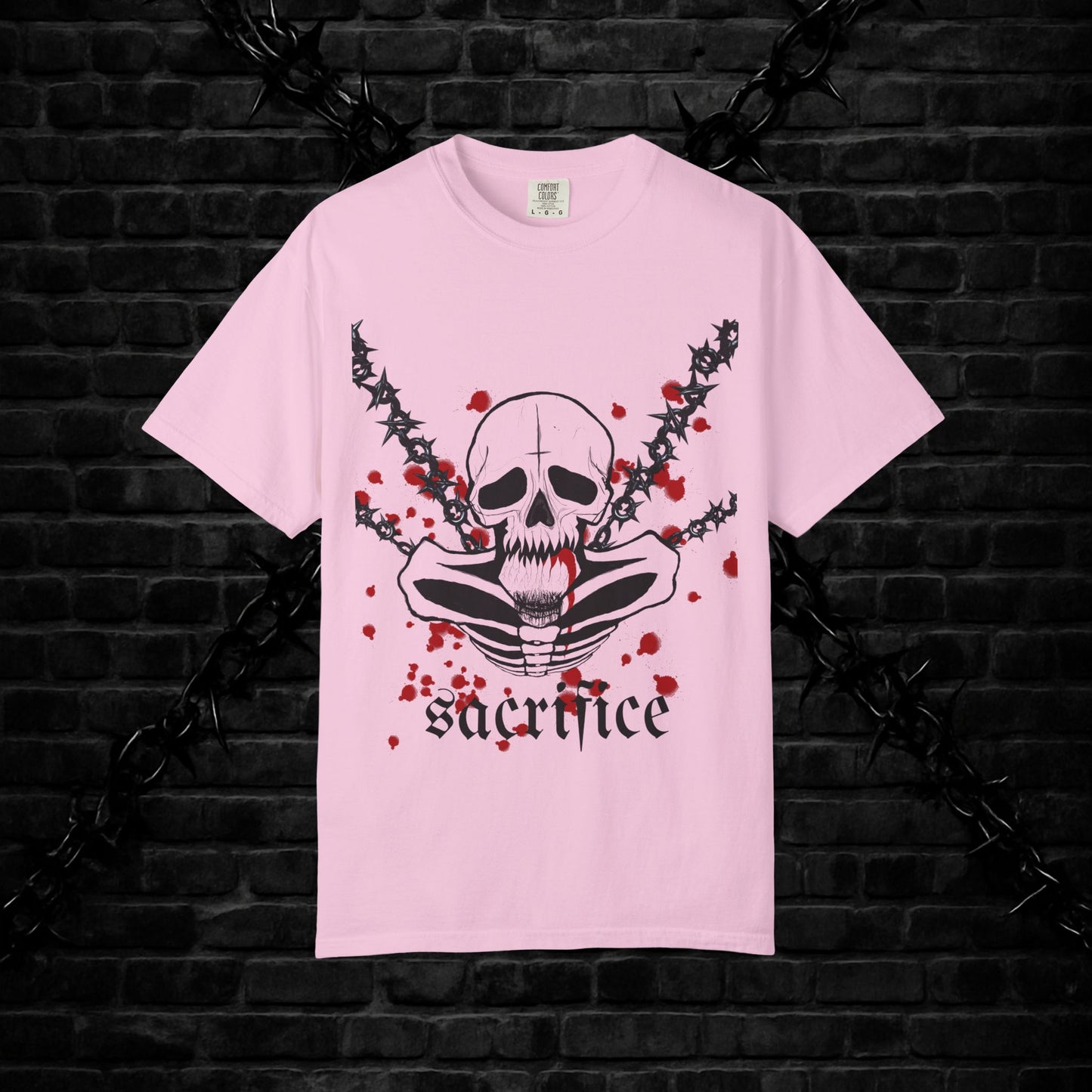 Goth Skull Unisex T-shirt - Halloween Scary Rock Tee