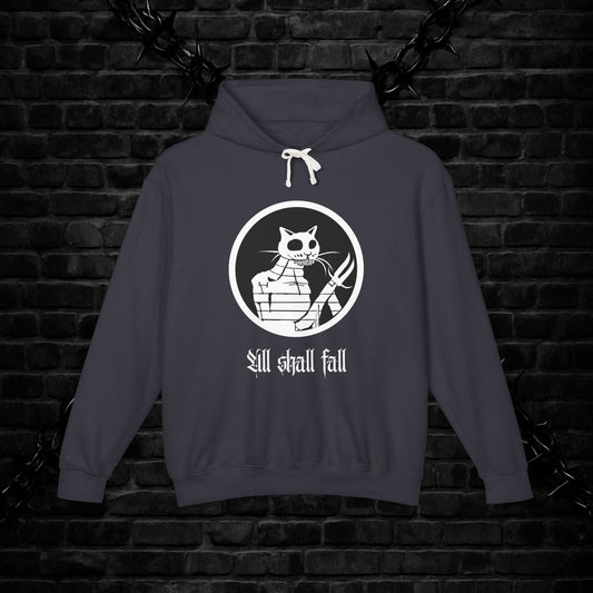 Gothic Cat Lightweight Hoodie Sweatshirt - Unique Edgy Alt Style