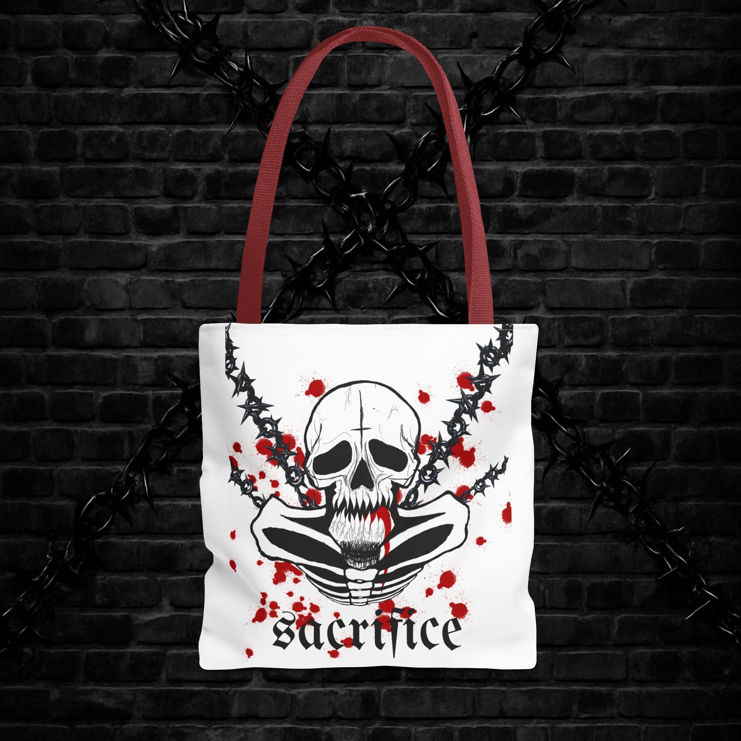 Skull Tote Bag - Gothic, Alternative, Halloween, Emo Design